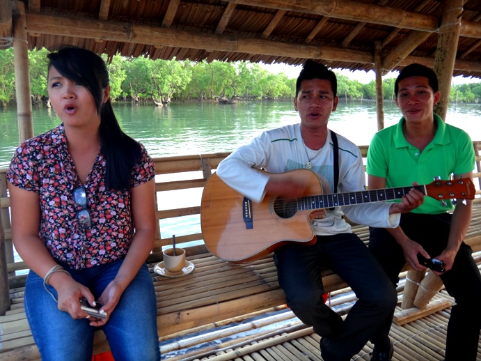 serenading at palina river cruise, roxas city, capiz, philippines