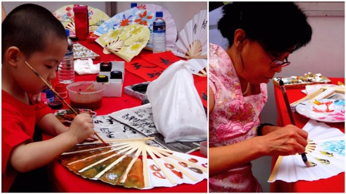 Fan painting, Lucky Mall Chinatown, Binondo, Chinese New Year 2013, Manila, Phiippines