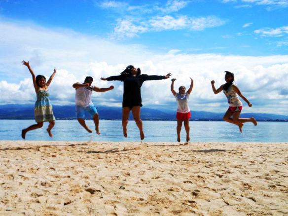 Jump shot with friends, Sta. Cruz Island, Zamboanga, Philippines