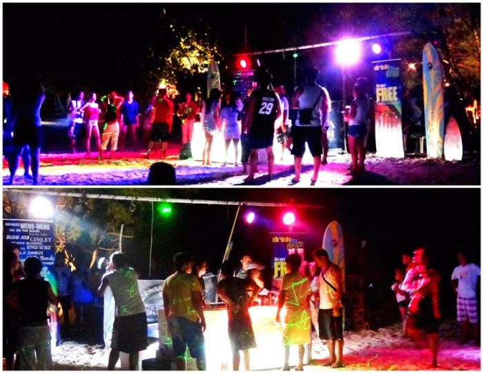 beach party, mobile bar, drinking by the beach, Mahabang Buhangin beach, Calaguas Islands, Vinzons, Camarines Norte, Philippines