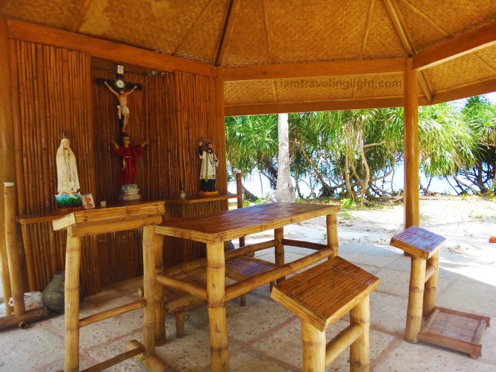 bamboo chapel, Kalanggaman island, Palompon, Leyte, Philippines