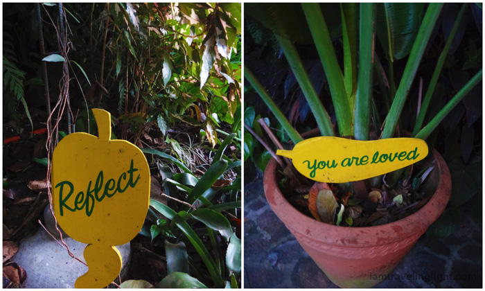 wellness reminders, reflect and you are loved sign, relax, spa vacation, Luljetta's Hanging Gardens and Spa, Loreland Farm Resort, Antipolo, Philippines, near Manila