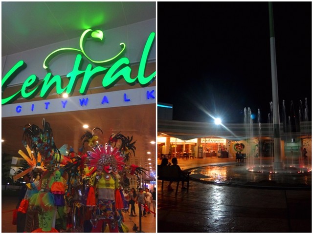 Robinsons Central City Walk, MassKara Festival 2013 masks and costumes, Fountain, near Go Hotels Bacolod