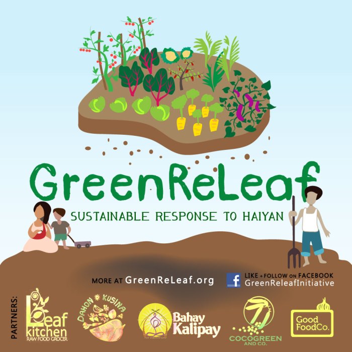 Green Releaf sustainable relief and response to Typhoon Haiyan