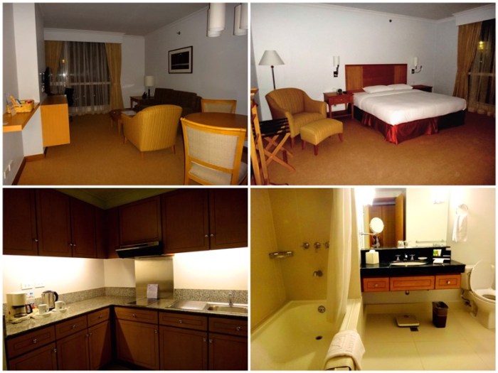 bedroom with living room, kitchen, rest room with shower and bathtub, hot tub,  Linden Suites, business hotel, Ortigas, Pasig City, Manila