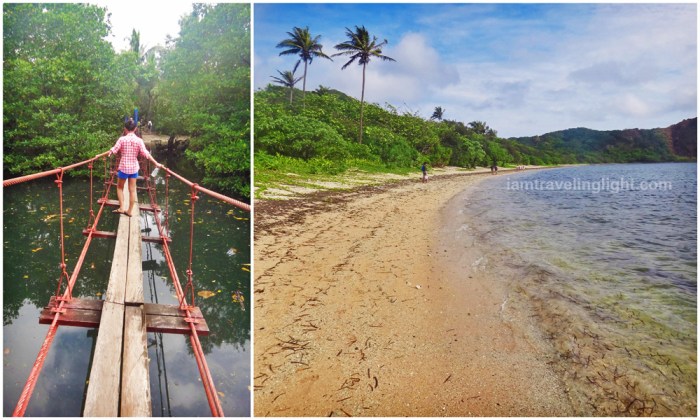 wooden hanging bridge, mangroves, beach, trek to Cape Engano lighthouse, Palaui, best, CNN top beach in the world, Santa Ana, Cagayan, Philippines