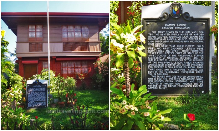 Ramos house replica, Philippines President Fidel Ramos childhood house, wood, historical marker, Lingayen, Pangasinan