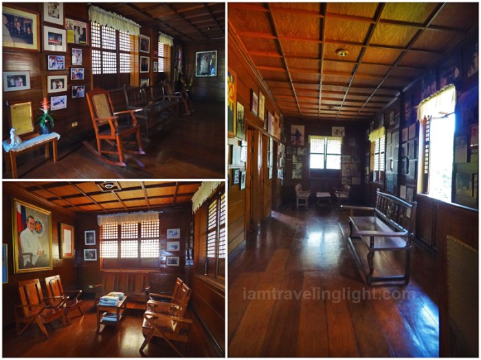 Ramos house replica, Philippines President Fidel Ramos childhood house, wood, memorabilia, photos, Lingayen, Pangasinan