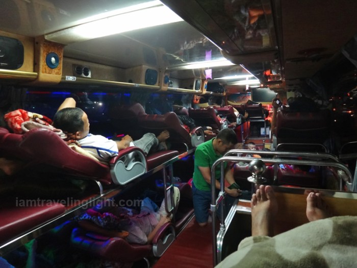 bus hanoi to vientiane, vietnam to laos, nightmare bus ride, reclining seat