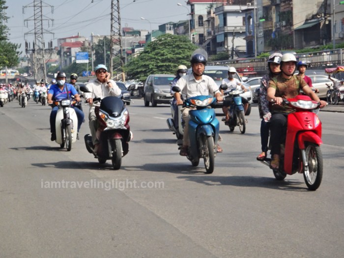 hanoi, vietnam, motorcycle traffic, motorbike traffic