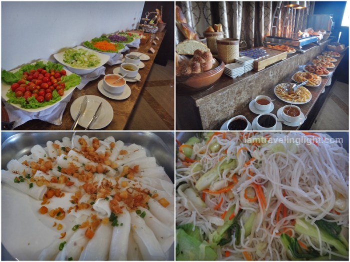 vietnamese and western buffet breakfast, moonlight hotel, hue, vietnam, luxury hotel