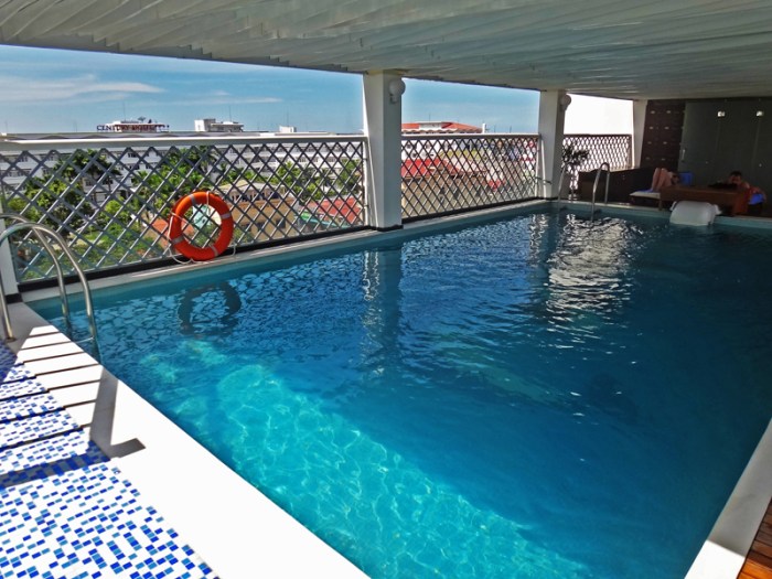 roof deck pool, moonlight hotel deluxe room, luxury hotel, hue, vietnam