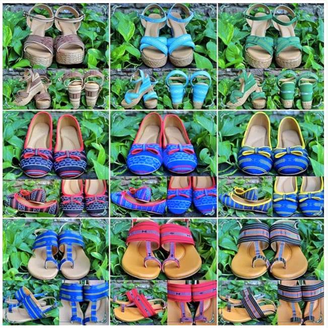 cordillera ii collection, sandals indigenous textiles