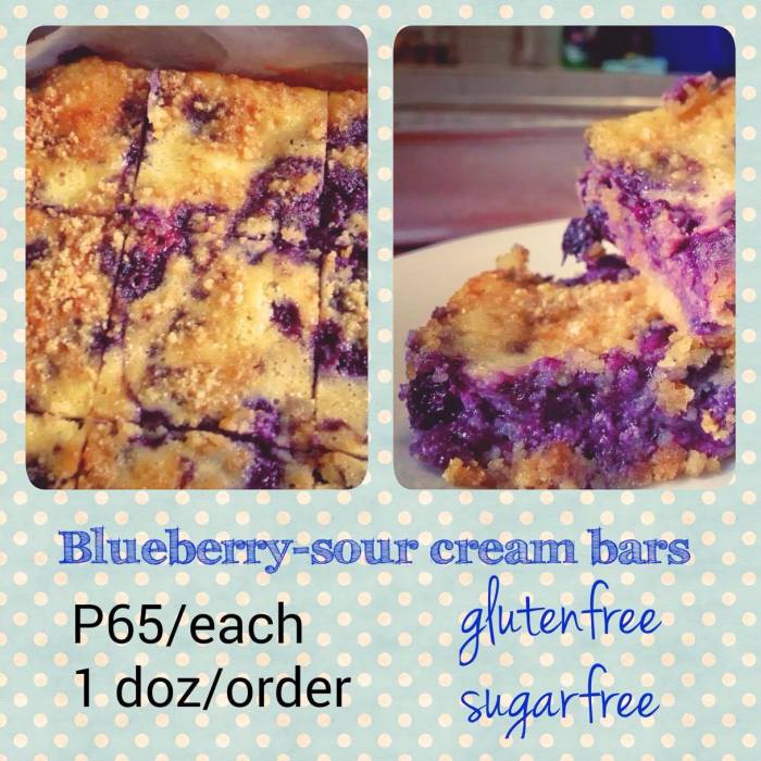 Jay blueberry sour cream bars