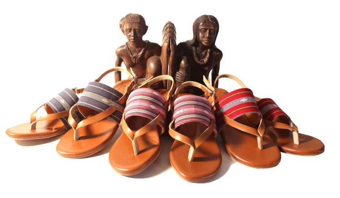 Lakhambini sandals made with indigenous Cordillera textiles