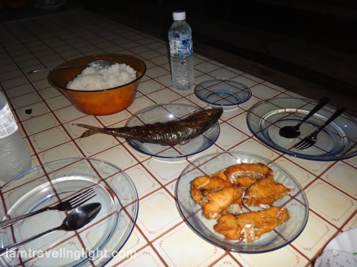 fresh fish and seafood dinner, Sibutu Island, Tawi-tawi, Philippines