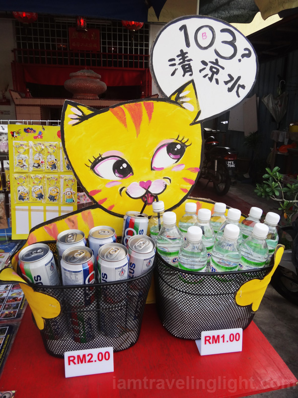 drinks, beverage store, Mini cat street art, Penang, Malaysia