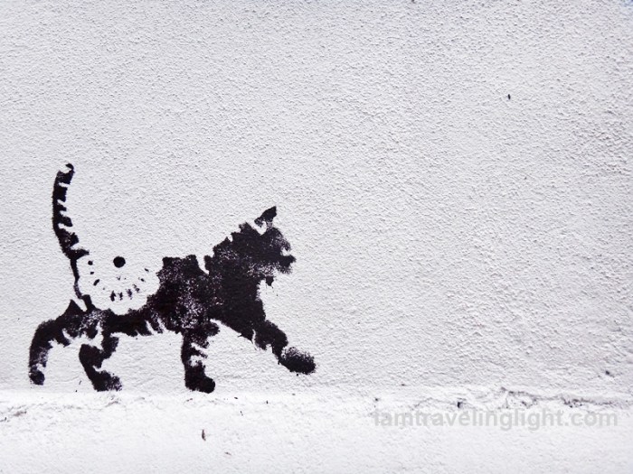 lone cat, 101 lost kittens project, penang street art, malaysia
