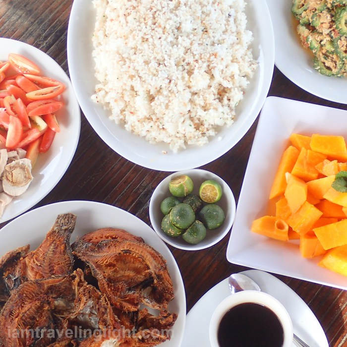 organic-breakfast-daing-dried-fish-papaya-ampalaya-brewed-coffee-costales-farm-majayjay-laguna