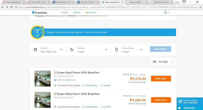 Traveloka price comparison of Microtel Technohub.jpg