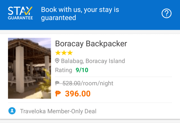 Traveloka Boracay hostel member only deal, booking site, app.png