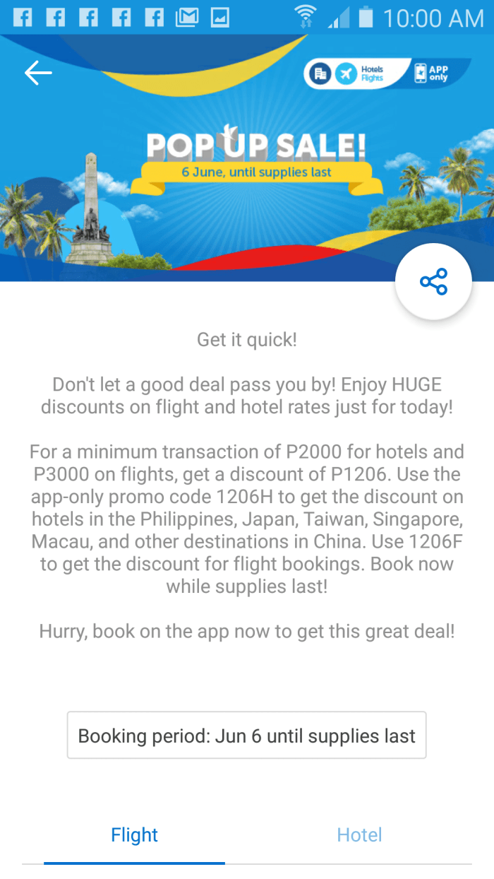 Traveloka hotel booking app, flash sale, pop up sale.png