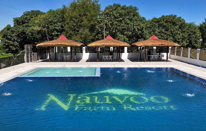 new vanishing pool, 200 square meter pool, with native huts, mountain view, Nauvoo Farm Resort, fruit farm, tree farm, Magalang, Pampanga