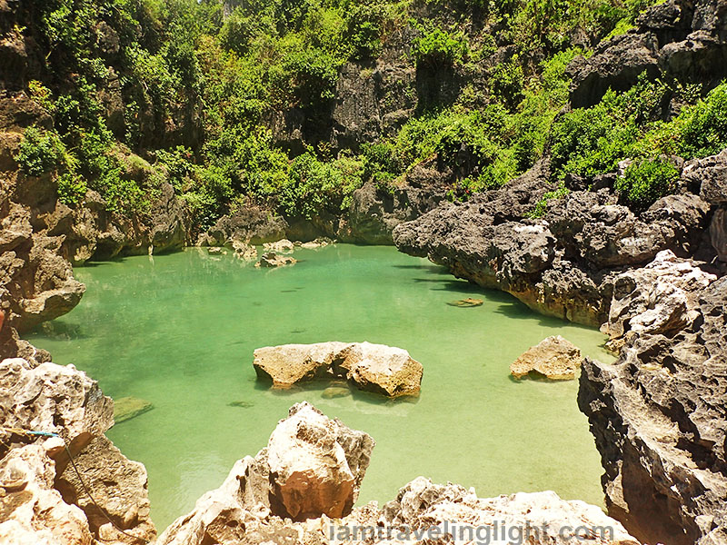 Crystal-clear waters of Tangke Lagoon in Gigantes Islands