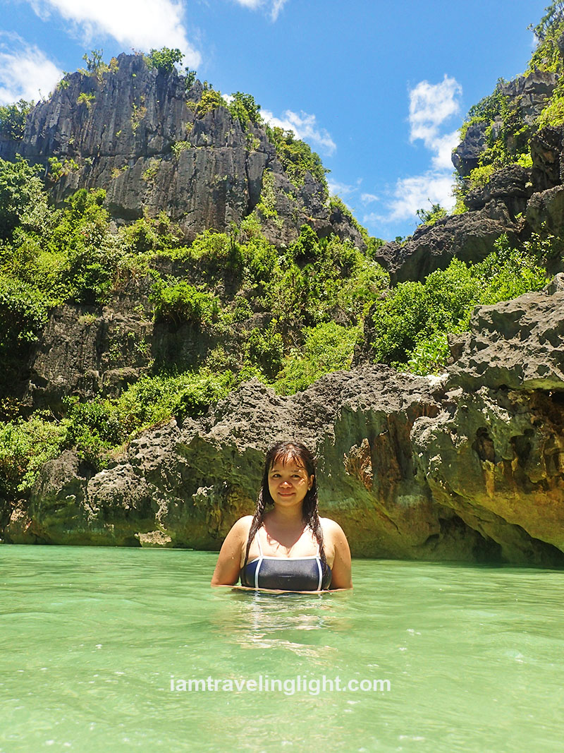 Tangke Lagoon's waters are refreshing for a dip.