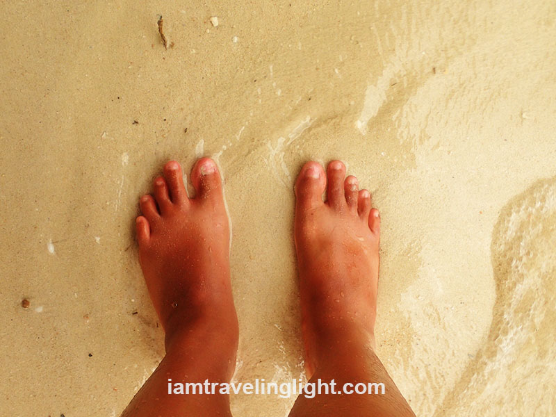 Powdery white sand perfect for walking