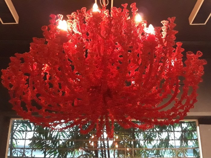 chandelier red