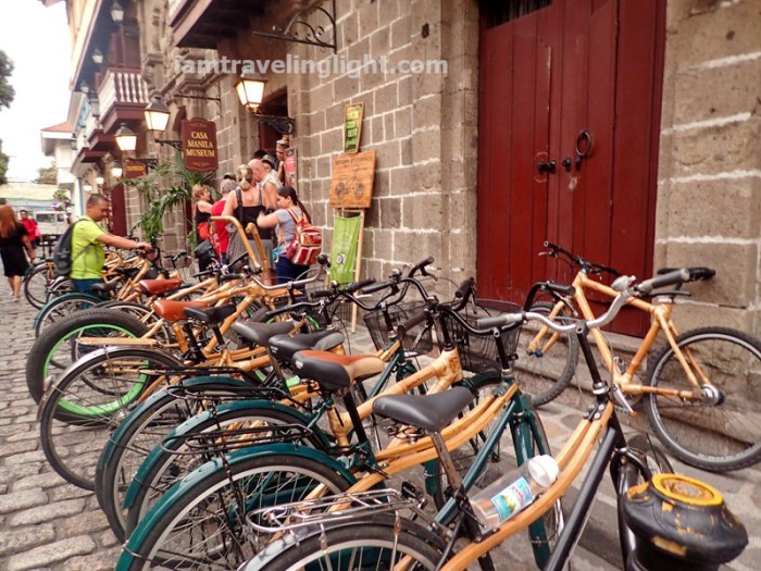 Bambike parked bikes, bamboo bike tour, eco-friendly tour, Intramuros, Manila.JPG