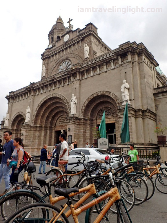 Manila Cathedral, bamboo bike, Bambike eco tours, eco-friendly tour.JPG