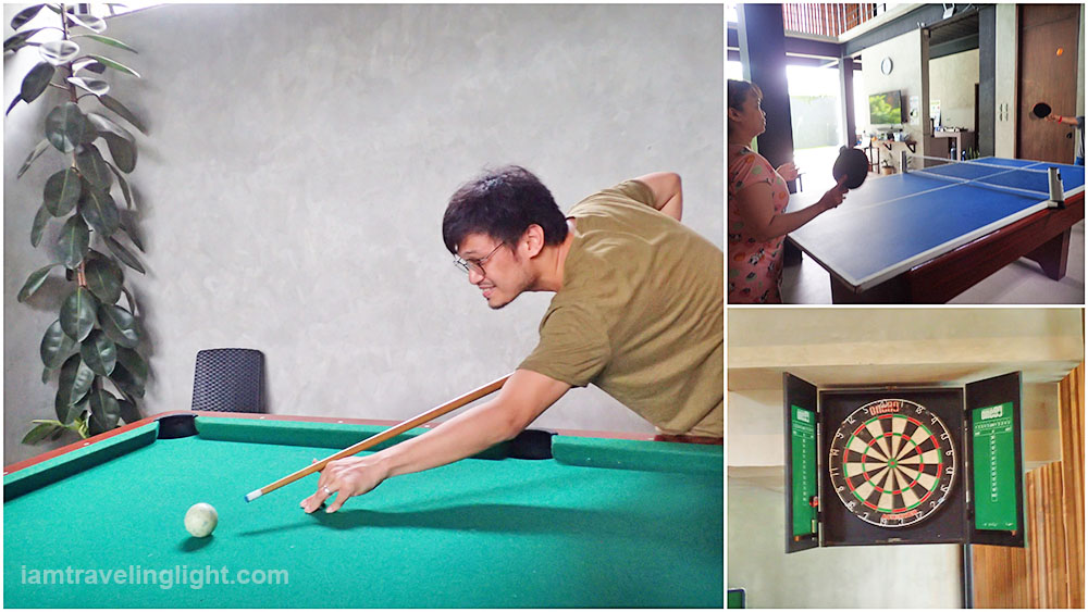 billiards, table tennis, darts, games, Casa Tropica, Pansol, Laguna hot spring, resort, pool