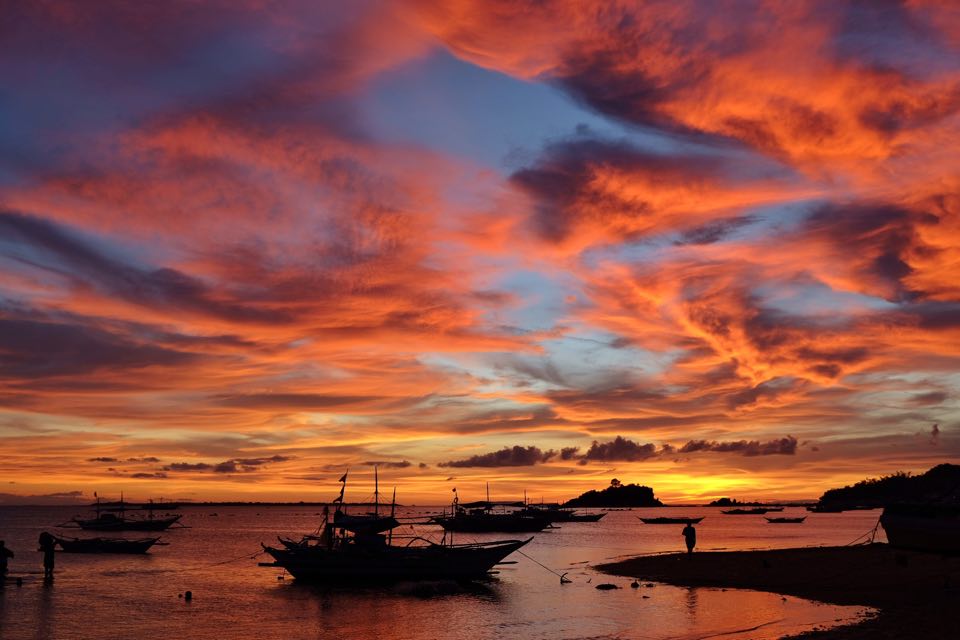 Sunset at Gigantes Sur in Gigantes Islands